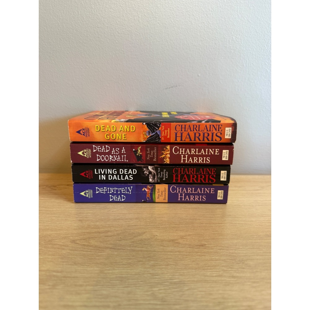 Charlaine Harris Sookie Stackhouse 4 Book Lot True Blood Series Paperbacks